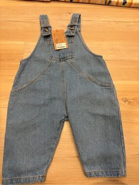 NWT The Simple Folk Oversized Denim Dungaree light denim